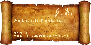 Jurkovich Magdolna névjegykártya