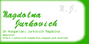 magdolna jurkovich business card